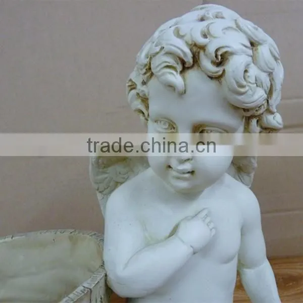 Wholesale garden ornaments polyresin child angel statues
