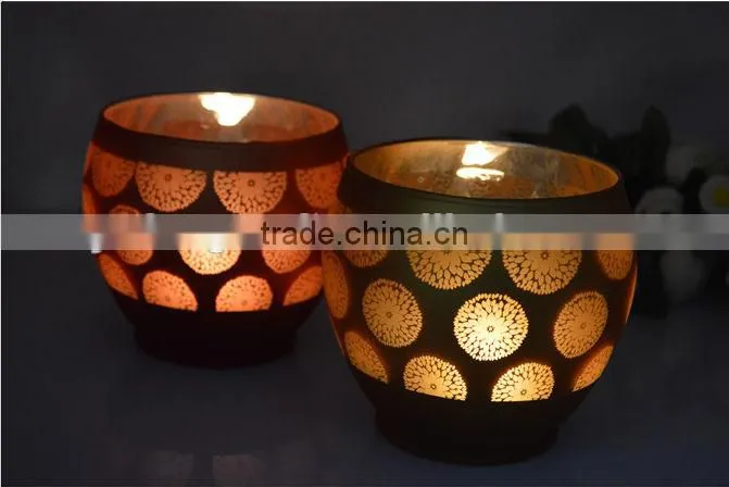 new silver glass candle jar with wax wholesale