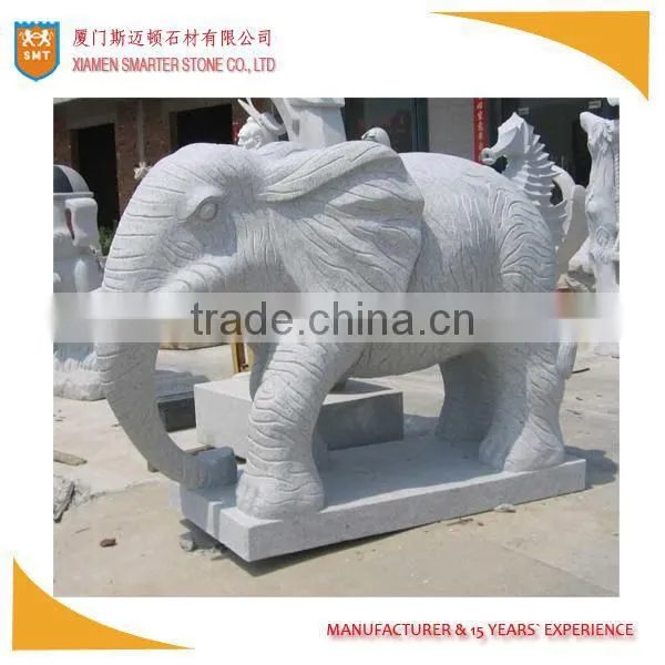 Beautiful grey color crane animal stone sculpture