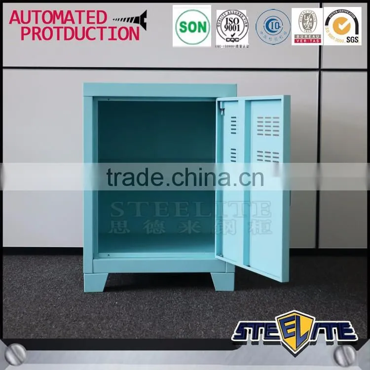 Single door steel cupboard price metal bedside cabinet