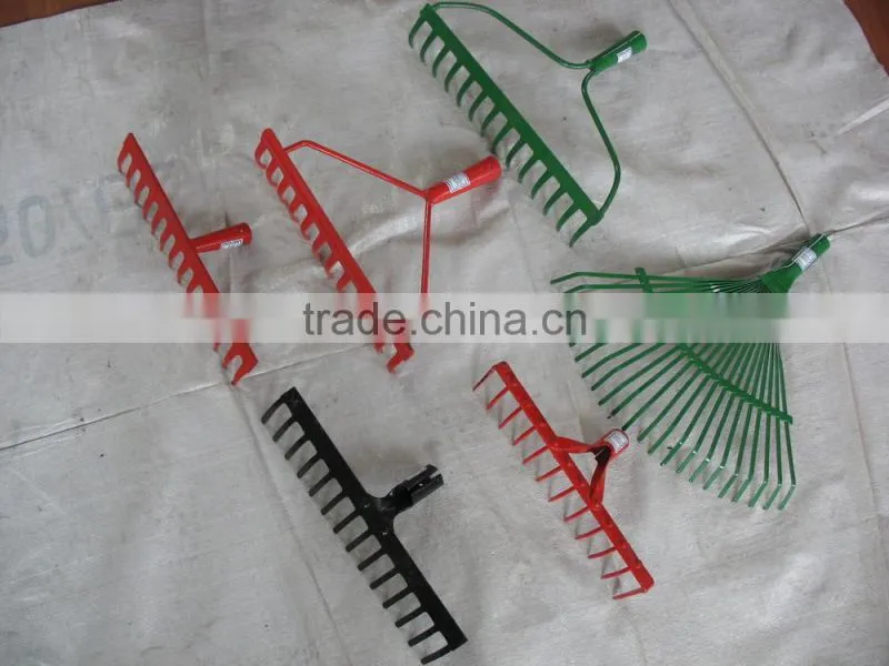 Garden steel leaf Rake R110 red color 18 teeth or 22 teeth