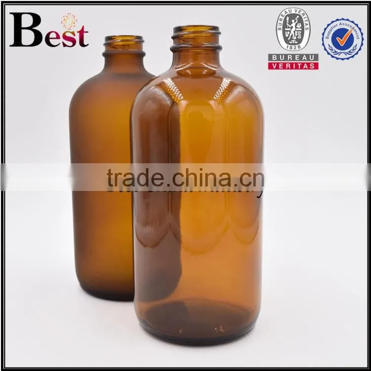 16oz boston round glass bottle amber frosted round boston round glass bottle for essential oil