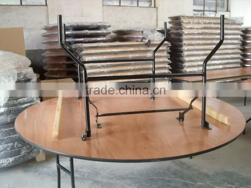 High Quality 6ft Plywood Folding Table with iron suppport popular in New Zealand for sale