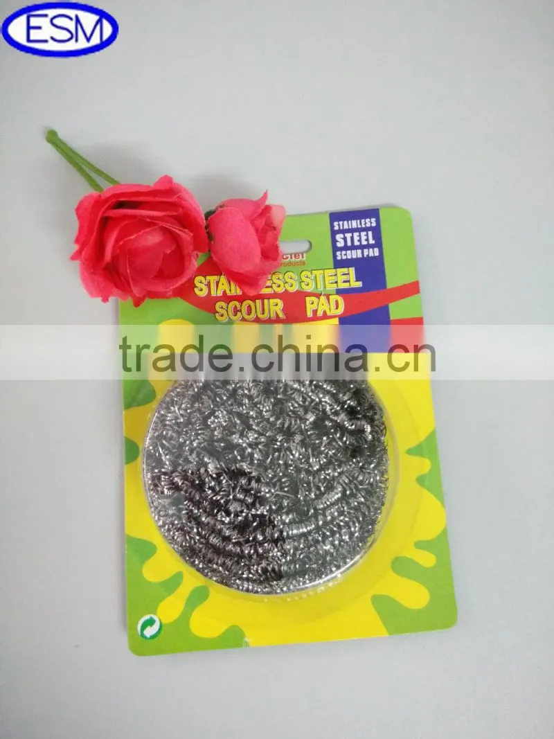 ss410/GI Stainless Steel spiral Scourer,kitchen scrubber