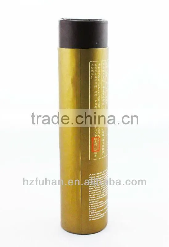 Customized round paper tea box with decoration