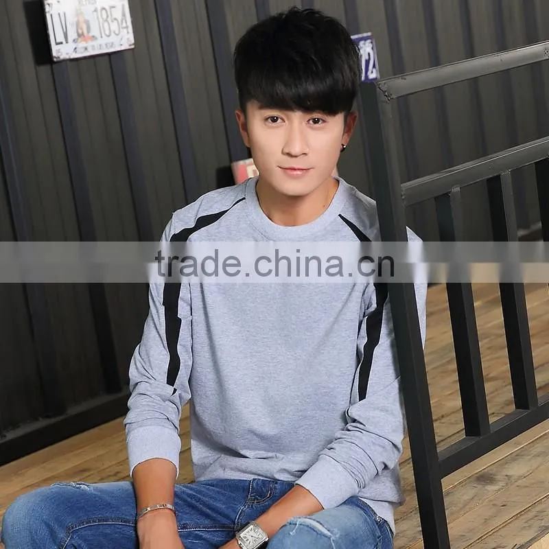 Wholesale in china 100% cotton t shirt costom long sleeve t shirt men