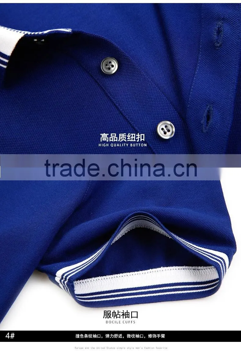 100% cotton pique custom polo shirt blank golf t-shirt short sleeve mens polo t shirt