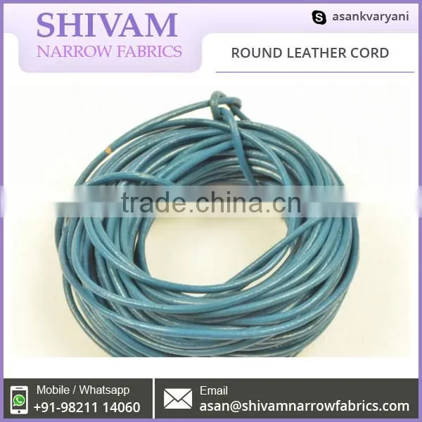 Smooth Finishing 3mm Round Leather Cord for Box Strapping