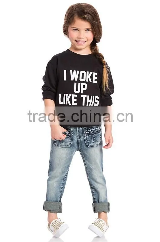 high quality soft comfort pure cotton kids girls oversized sweatshirt pullover