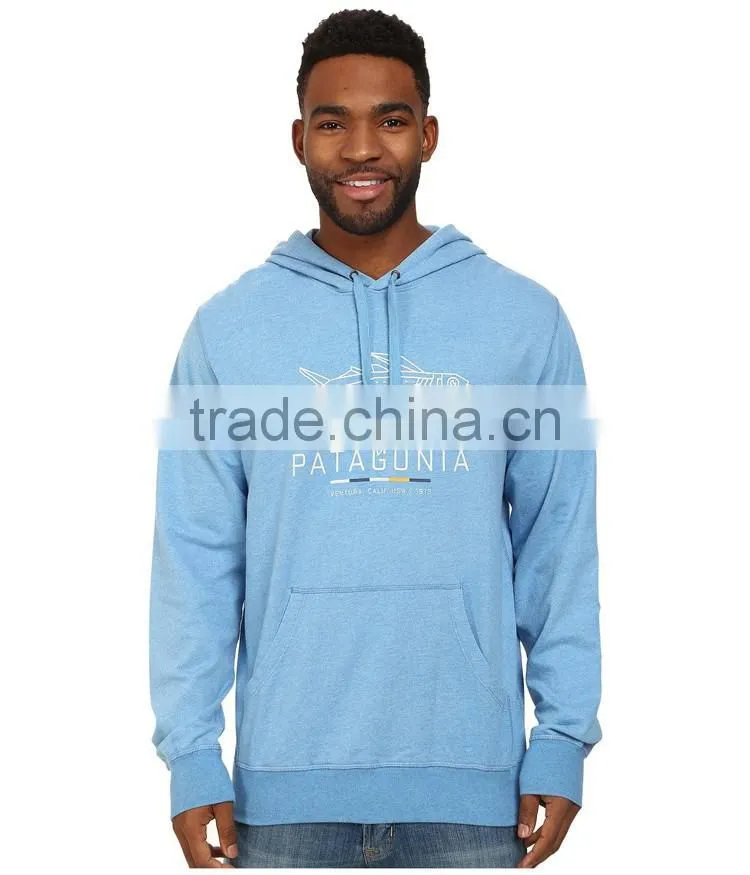Mens blue lightweight light up fitness hoodie