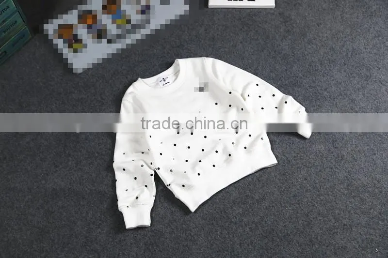 long sleeves round neck pullover hoodie for children