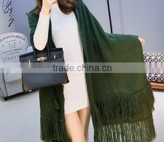 2015 2016 modern handmade big thick acrylic wool trendy knitting scarf