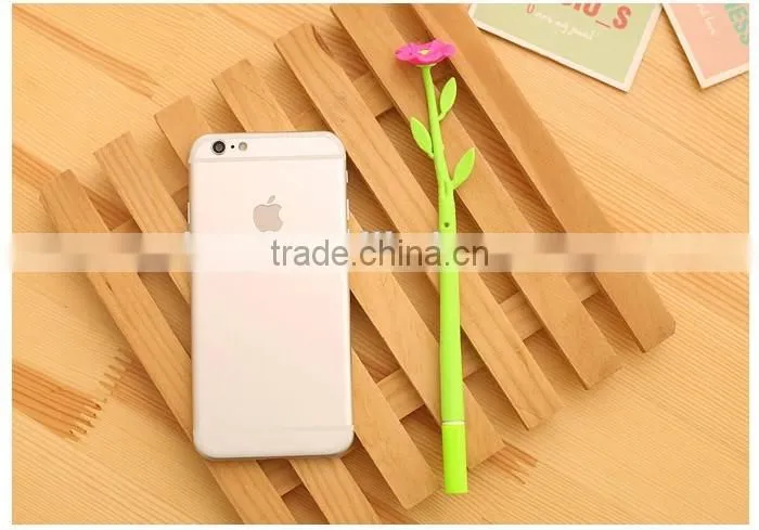 Flower shape gel pen plastic ballpoint pen 0.38mm penfor office & student