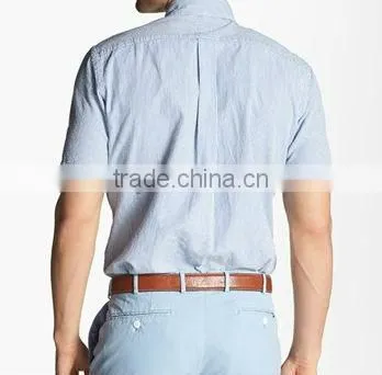 men plain dyed cotton slim fit casual shirt
