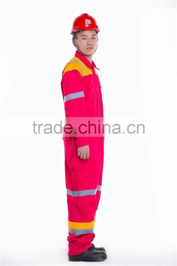anti-static oxford stripe safety workwear coverall
