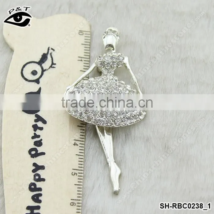 Rhinestone brooch Crystal Brooch Pins Fairy Design for wedding invitation