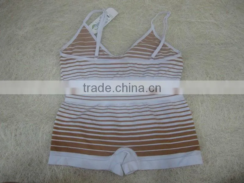 Lady's seamless underwear set nylon cotton spandex