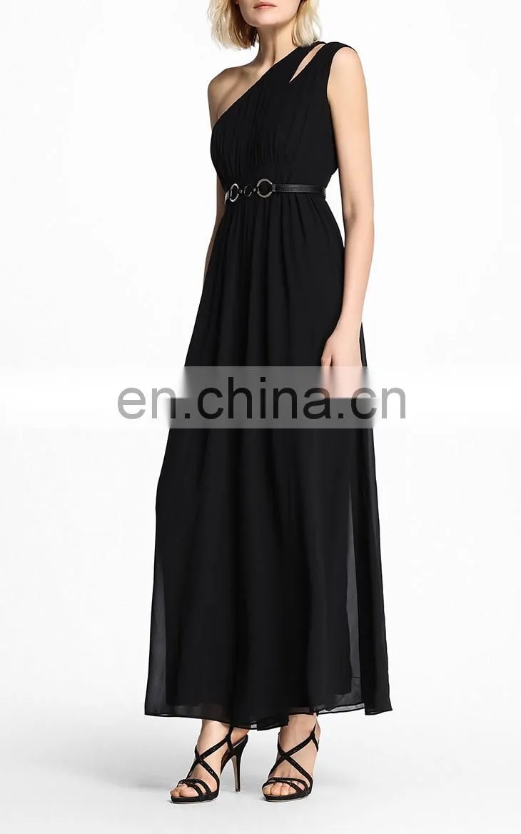 chiffon fabric black lining pants elegant women rompers and jumpsuits 2016