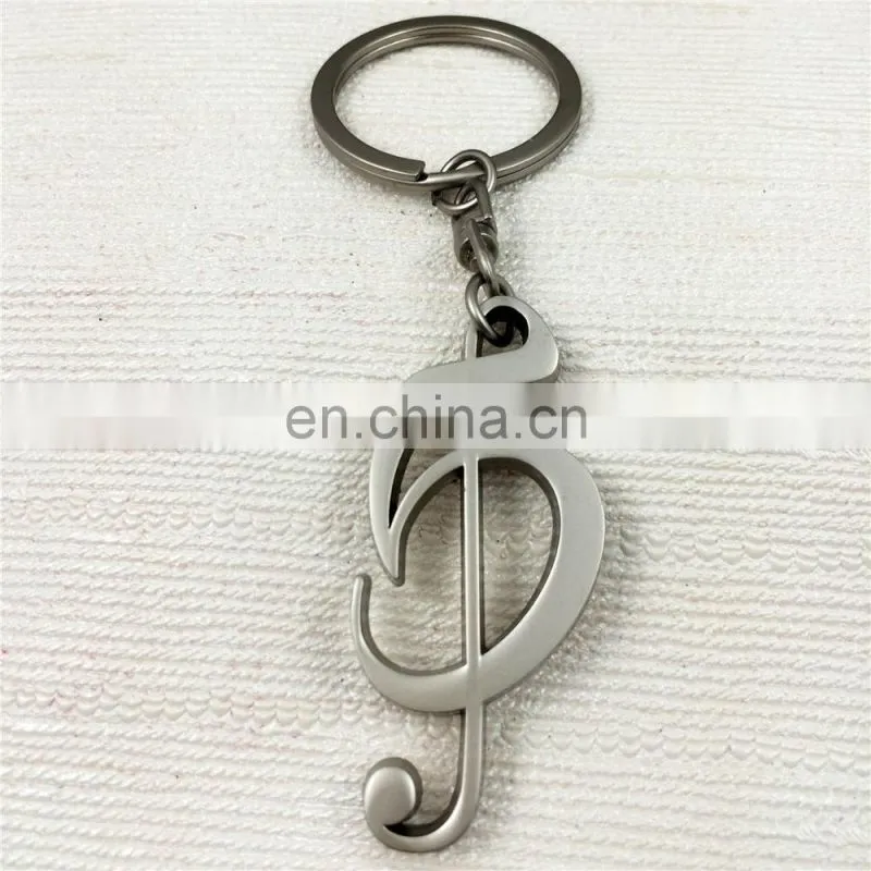 3D customized treble clef shape keychain