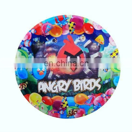 Popular disposable food grade paper birthday party supplies plates
