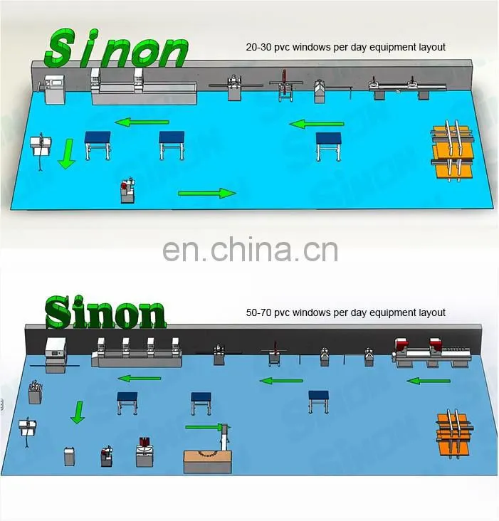 High speed Drilling milling 3 Axis window machine upvc machine
