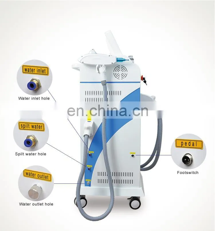 4 pcs 360 hair removal + Magneto optic +ND YAG laser +RF 4 in 1 machine for wrinkle removal tattoo removal