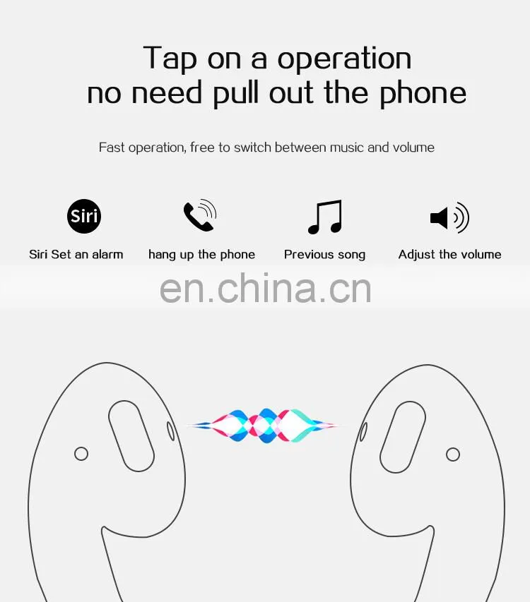 TWS Headphones True Wireless Earphone With Mic In-ear Earbuds Touch Control Charging Case