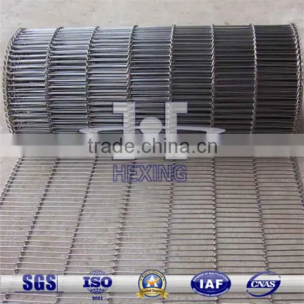 Heat-resistant stainless steel flat flex wire mesh conveyor belt(ISO9001 SGS)