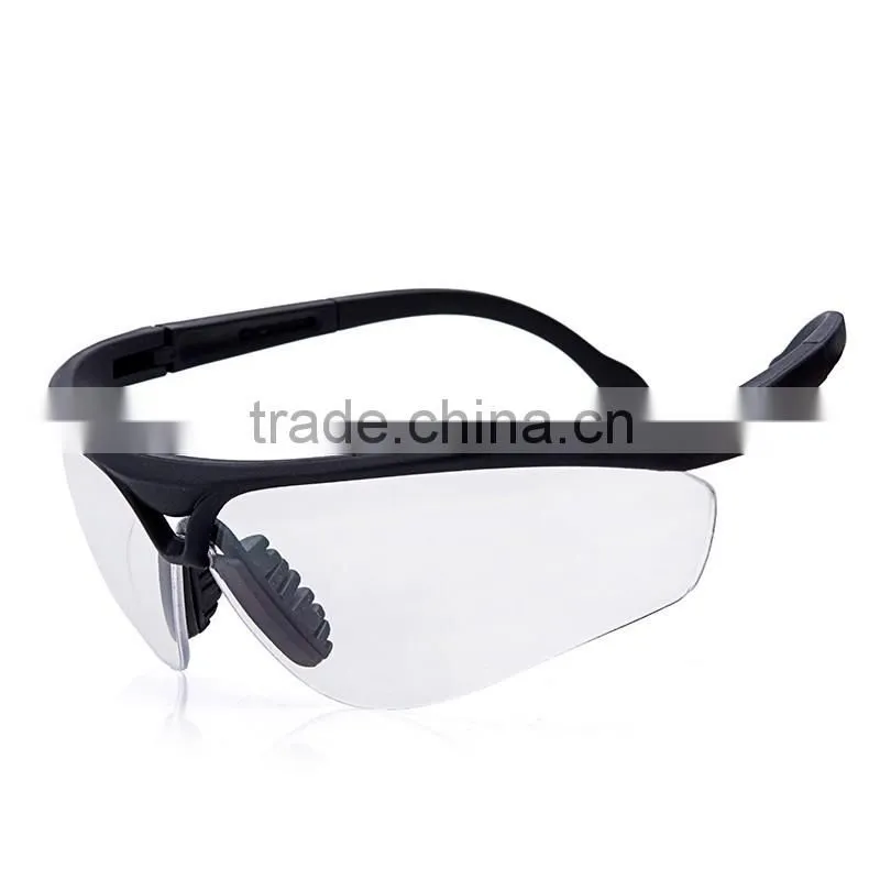 2016 Summer factory wholesale hd vision clearence lens woodworking goggle wrap around anti-slipping work glasses