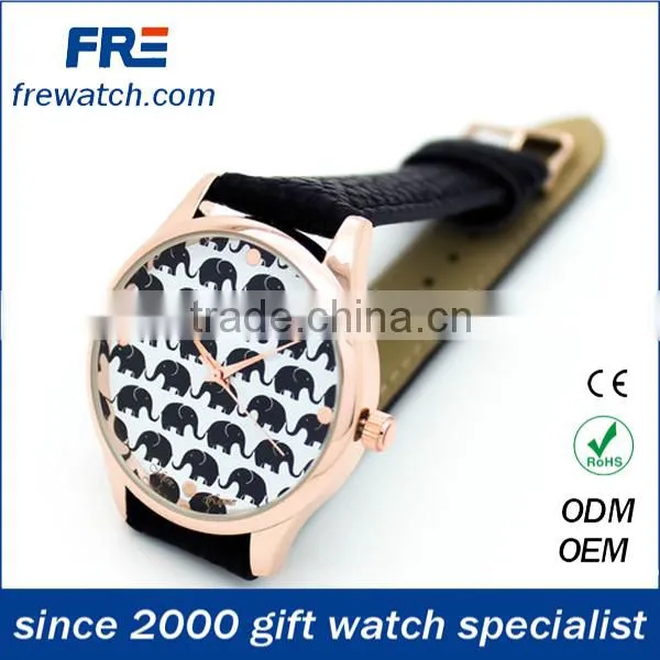 new promotional pu leather wrist watch for women cheap fashion womens watch