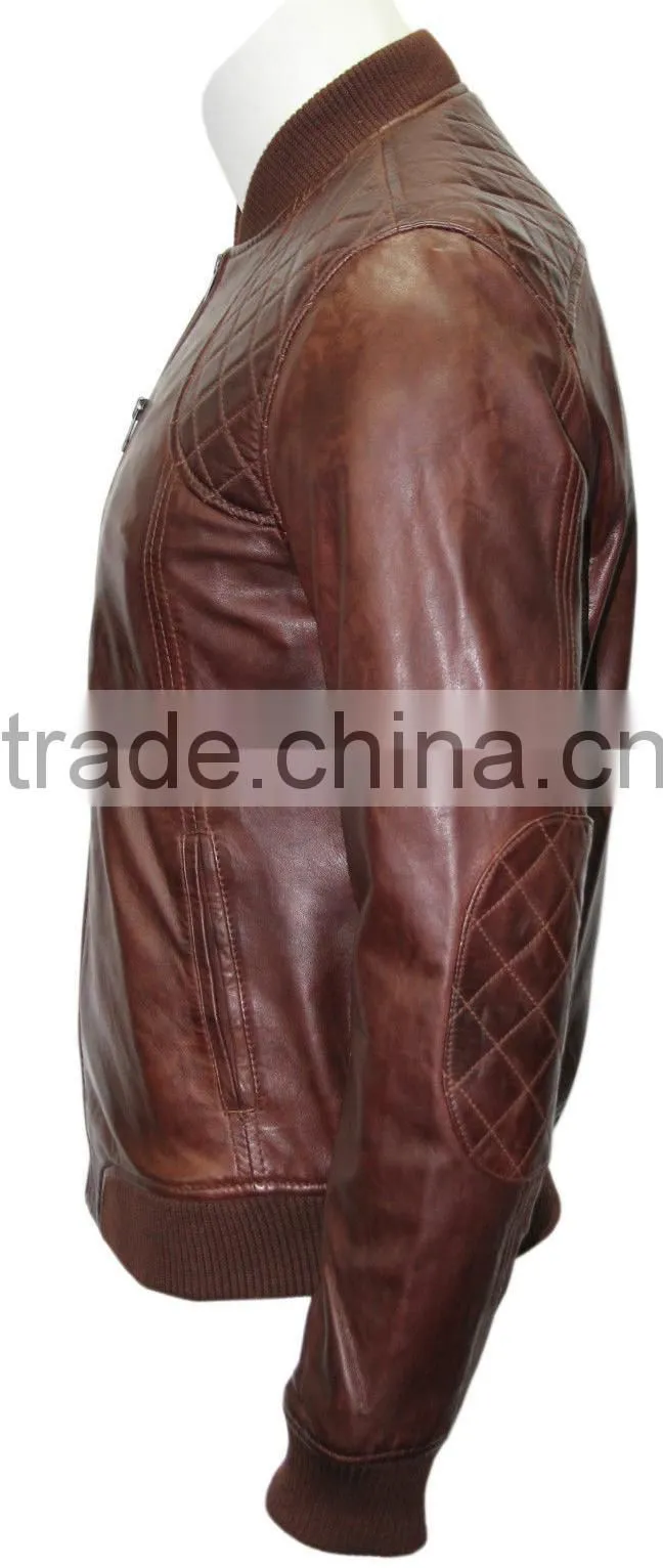 Brown leather jackets for men