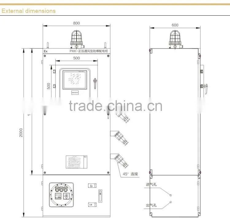 Positive Pressure Type Explosion-proof Distribution Cabinet