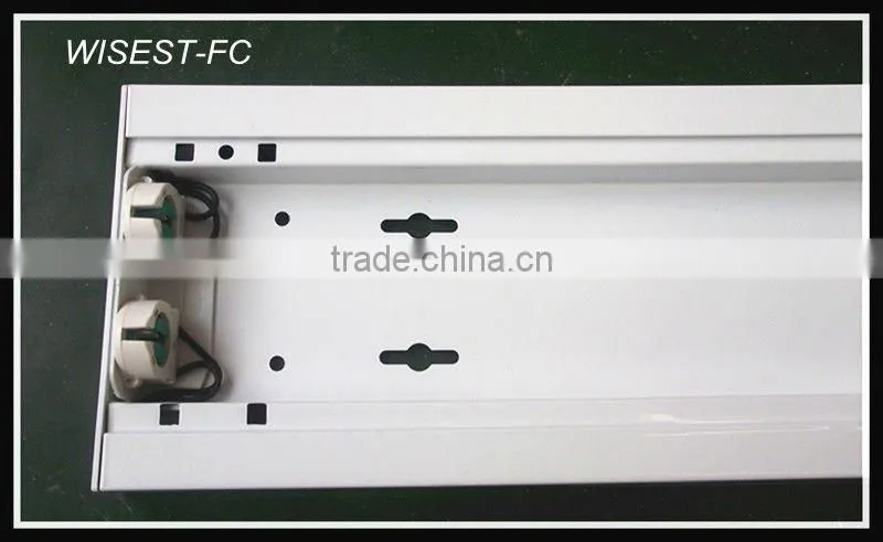 T8 double tube SAA ROHS lighting fixture fluorescent 36w with pc cover