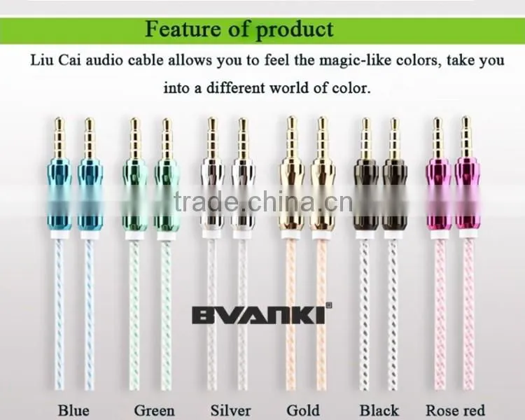 2016 best selling products Factory direct 3.5mm stereo male to male audio aux cable free samples
