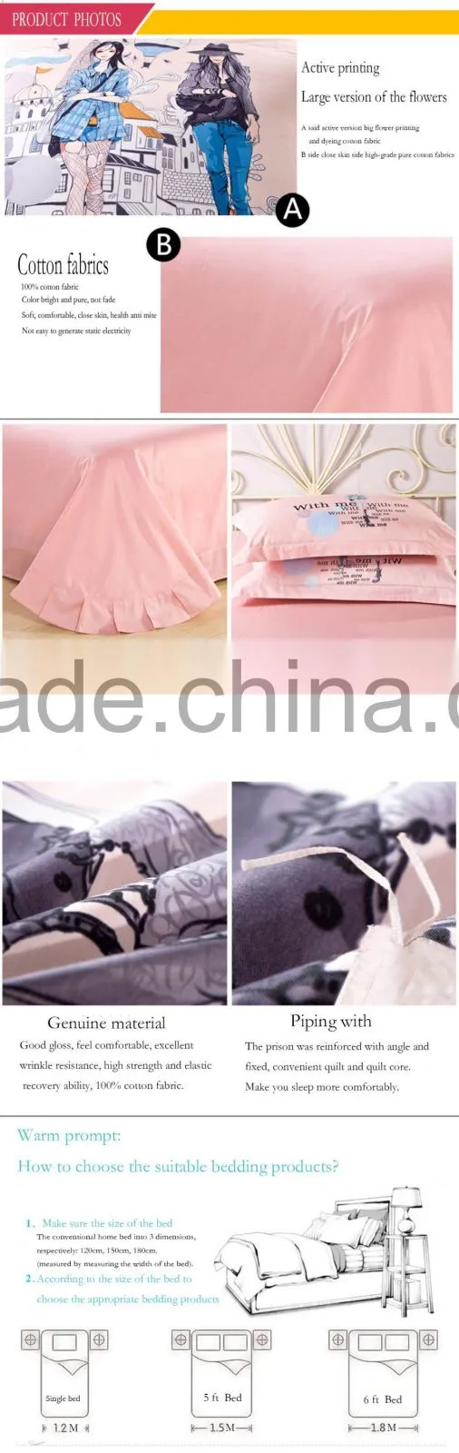 Top quality exquisite workmanship 4 pcs Bedding set