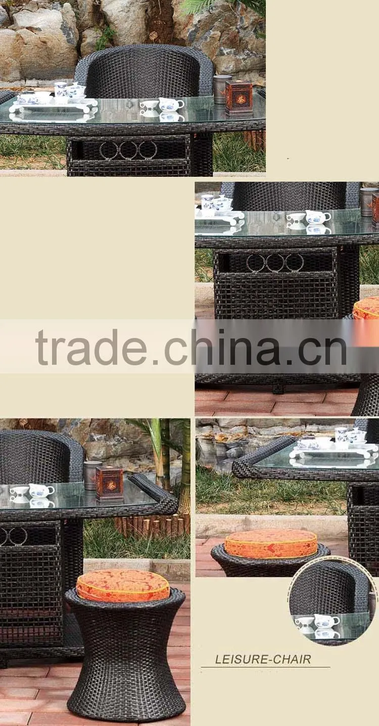 Garden Wicker Furnitures Round Shaped Outdoor Synthetic Plastic Rattan Furniture