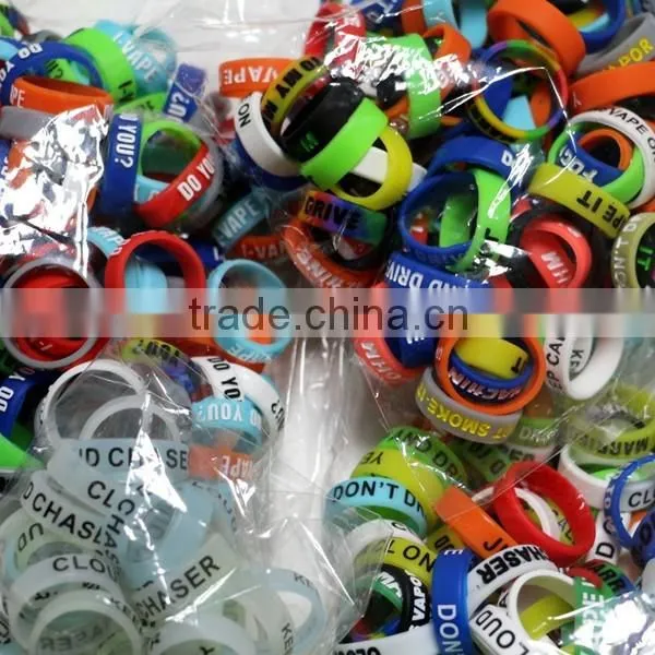 flexible 18/22mm diameter non-stick vape band custom silicone o ring