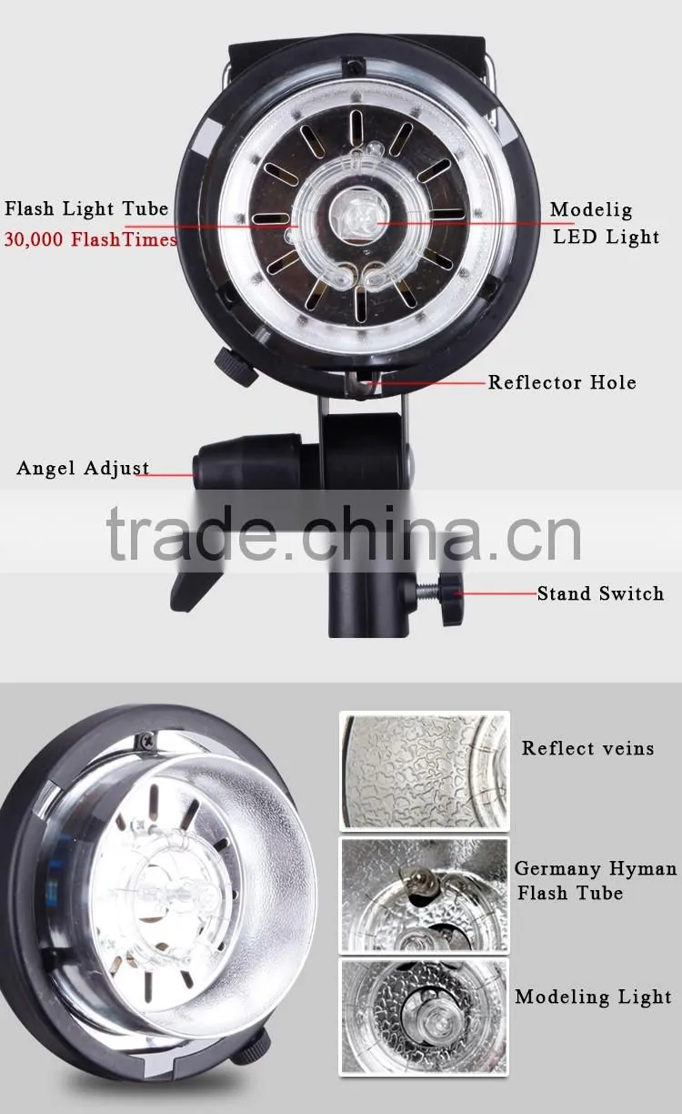Dison mini type 200W LED studio light with ring flash, digital led video camera light