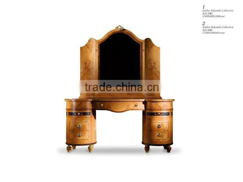 Classic bedroom furniture set royal style solid wood furniture king size bed for sale