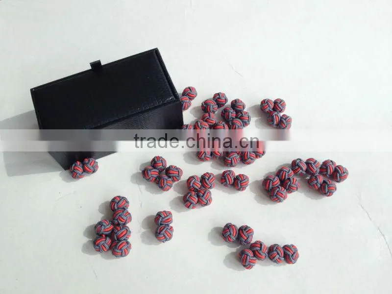 hand made cufflinks, double ball silk knot cufflink