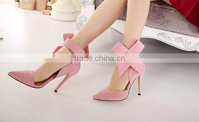 high quality red pointed toes high heel women pump shoes