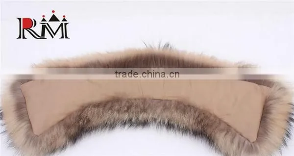 natural color raccoon collar for jacket raccoon fur stripes