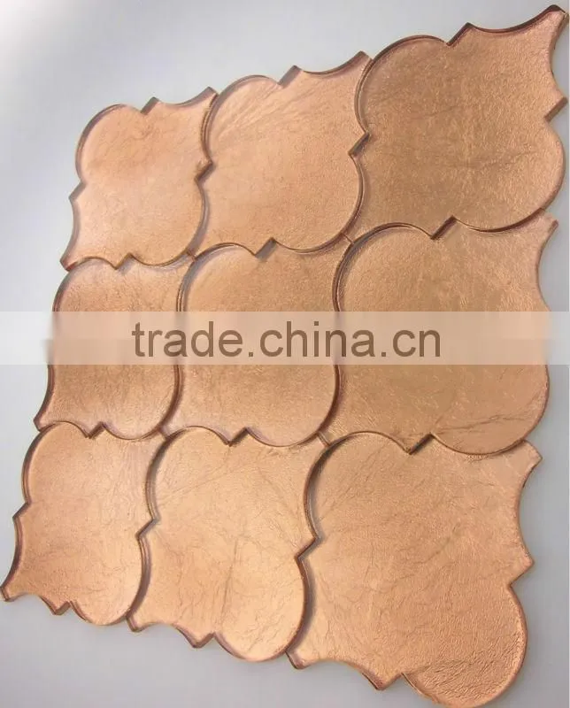 300x300 silverleaf glass mosaic 12''x12'' waterjet glass tile(wj3)