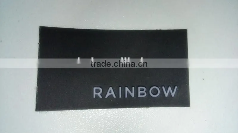 custom black leather label and leather patch with EXW price