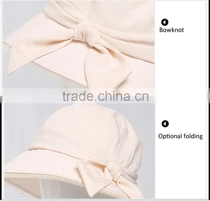Factory Wholesale Summer Sun Hat Fashion Women Beret With Bowknot Design