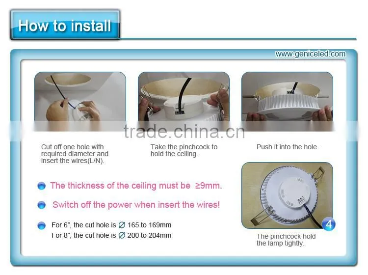High Quality New Design Led Round white Downlight made in China