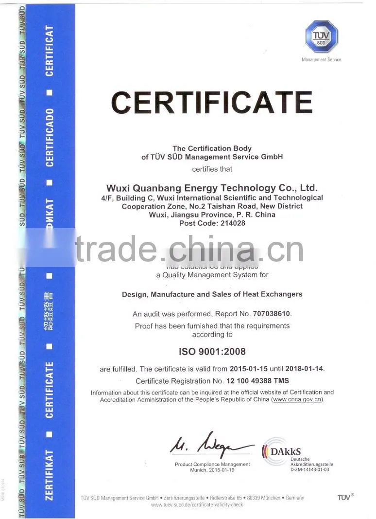 China most efficient air to air heat exchanger industry