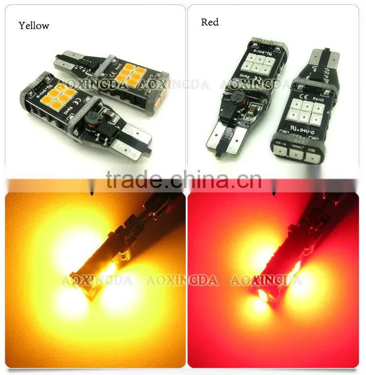 Erroe Free 15W T15 red LED 12V car LED bulb relacements