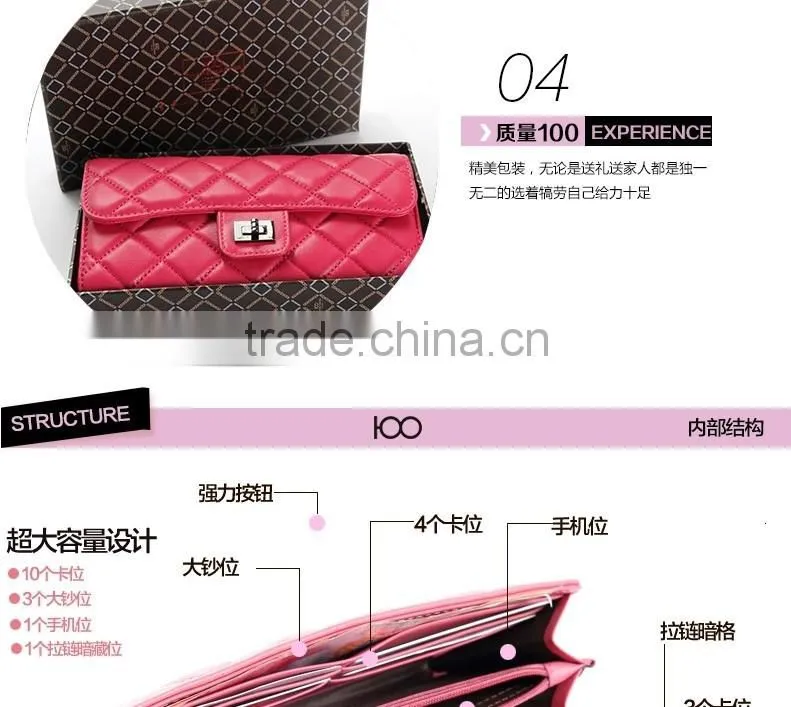 Goat leather wallet Custom new arrival ladies purse, money bag woman wallet, lady wallet
