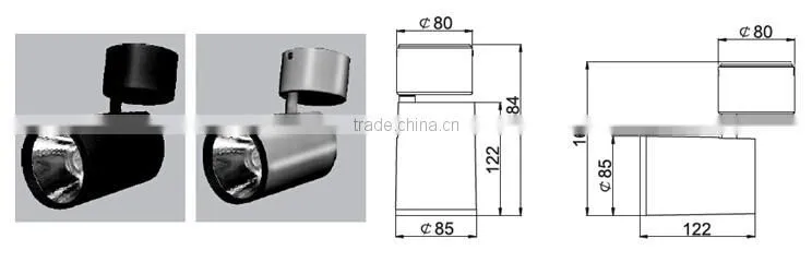 surface mounted adjustable led ceiling spotlight 15w/20w/25w/30w/35w